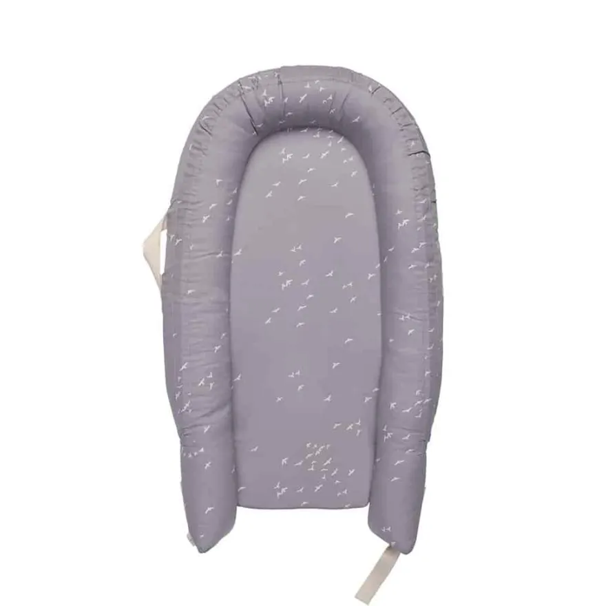 Voksi Babynest Premium - Stone Grey Flying