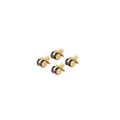 4 x Swirly wheels Honey Yellow
